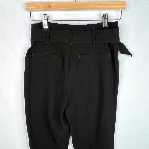 Vylette Black Belted Paper Bag Waist Dress Pants 1 - Picture 5 of 7